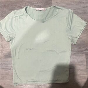 Sincerely Jules Light Green Short Sleeve Top